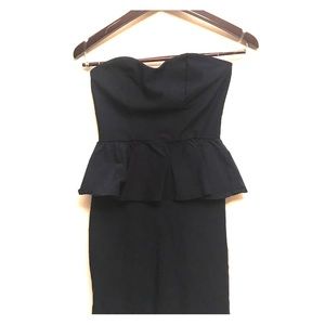 Dark Blue Peplum Dress
